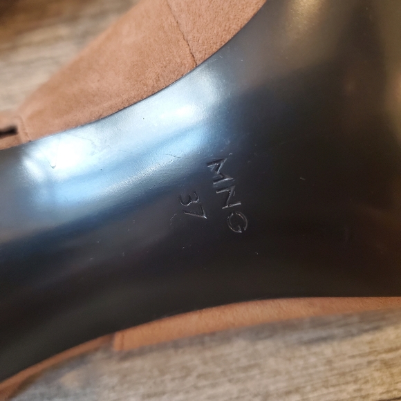 ★SOLD★ Mango Ankle Tie Slingback Heels 37 NWOB - Picture 4 of 15